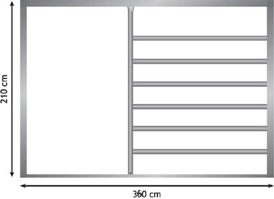 Zwaar staal panel met open door