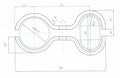 Zwaar staal clamp to connect panels