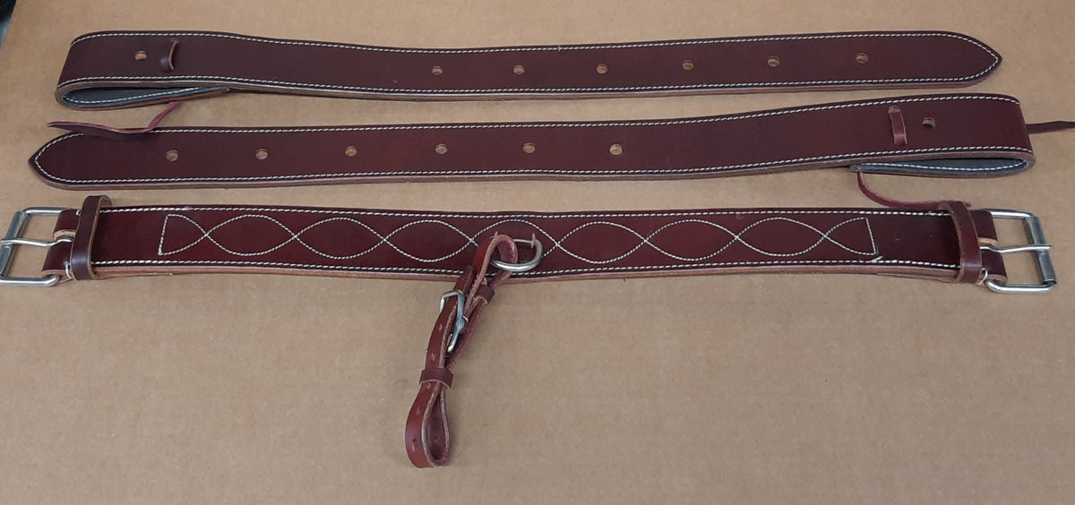 Leder backcinch met side straps