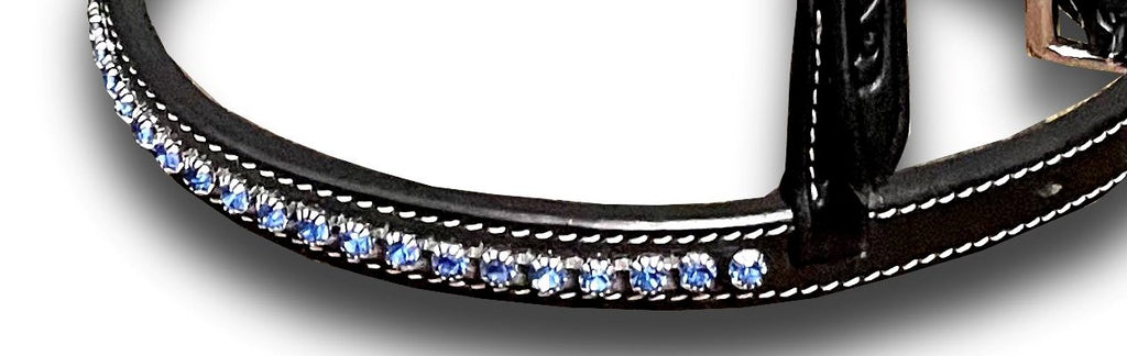 Neusriem met blauw RHINESTONES