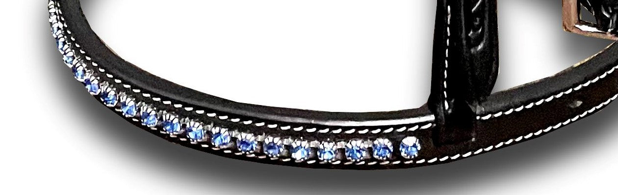 Neusriem met blauw RHINESTONES