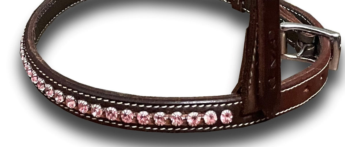 Neusriem met roze RHINESTONES