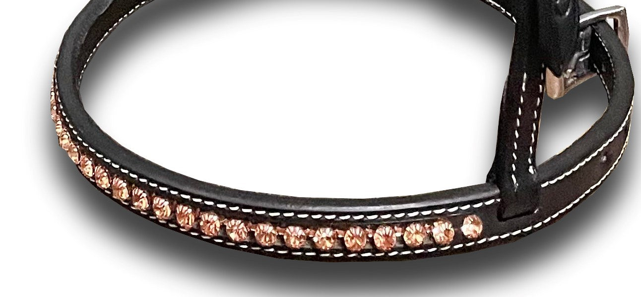 Neusriem met PEACH RHINESTONES