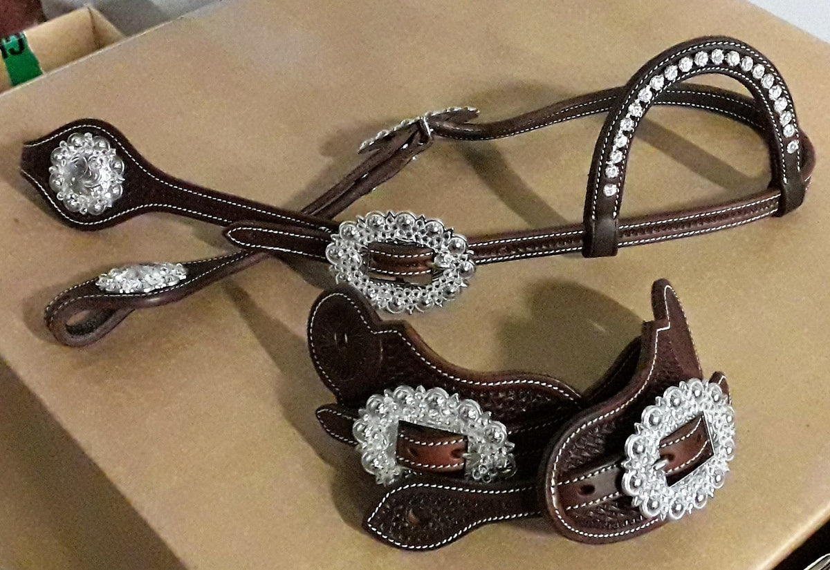 Enkel-oorhoofdstel + sporentraps SET