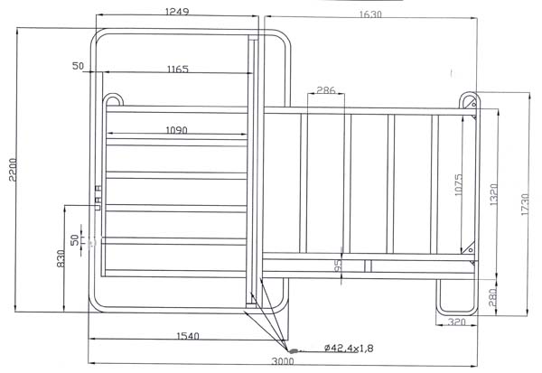 Zwaar staal feeder panel met door