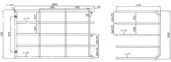 Zwaar staal extensible gate