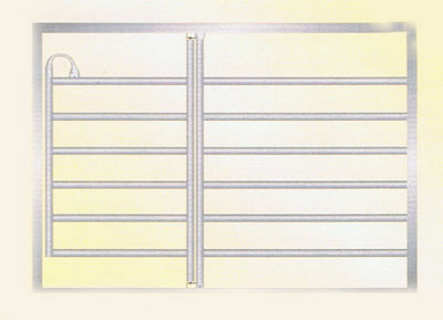 Zwaar staal panel met door