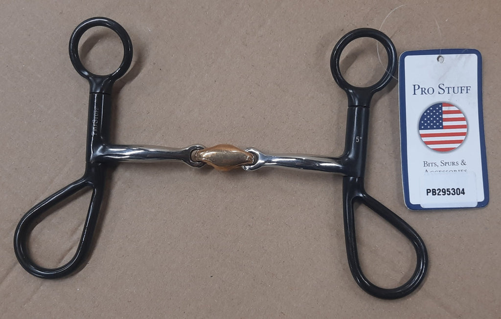 Short shank met double-jointed snaffle mp