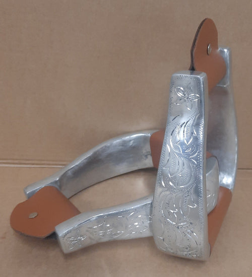 Aluminum engraved stijgbeugels