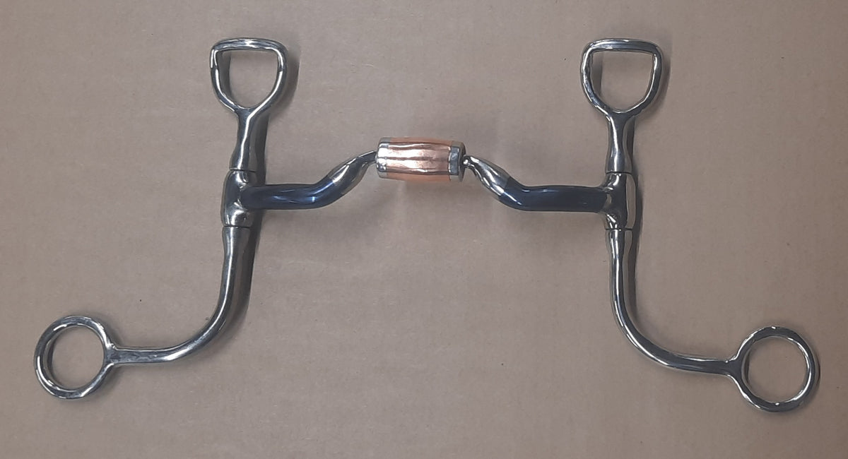 Stangbit met lage tongvrijheid met roller