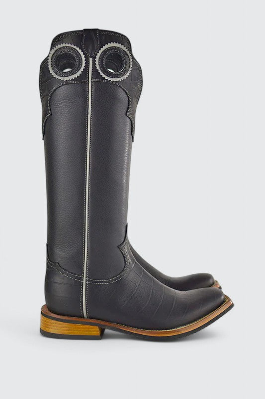 Pecos Croco Zwart