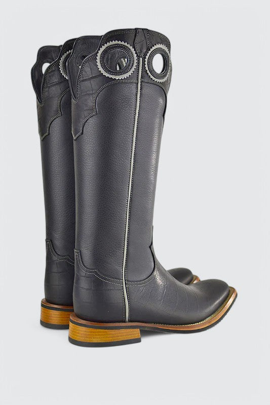Pecos Croco Zwart