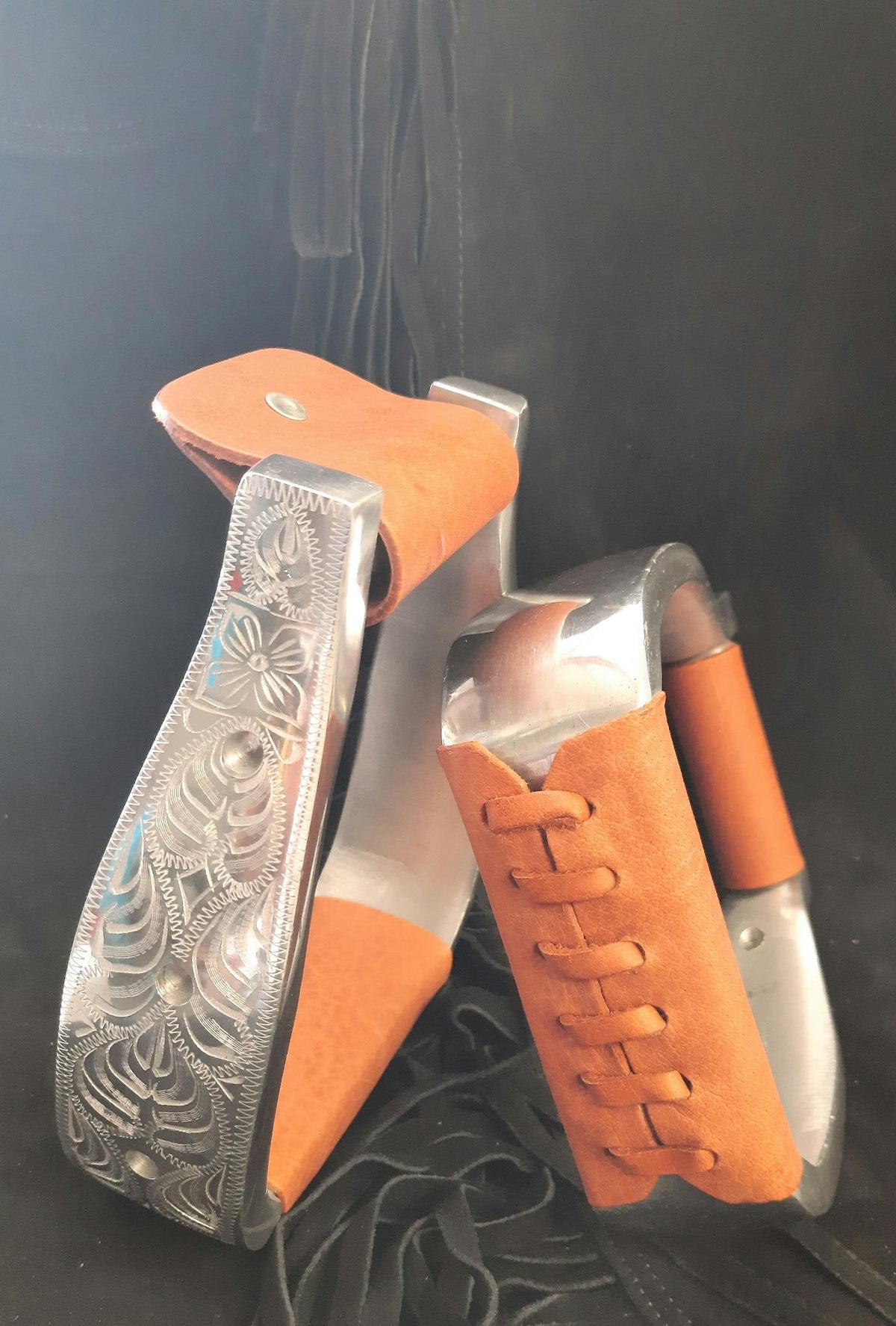 Aluminum engraved stijgbeugels