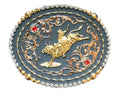Zilver buckle oval met bull rider design