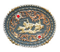 Zilver oval team lassor tri-kleur