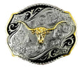 Zilver buckle met longhorn design
