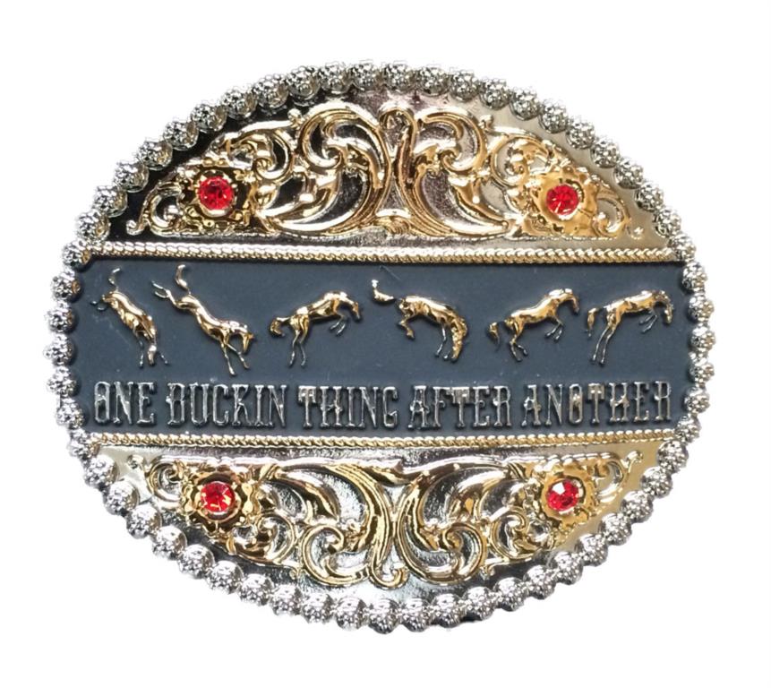 Zilver buckle met bucking horse design